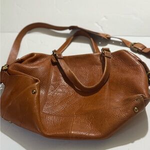 Madewell Brown Leather Satchel Bag Kensington